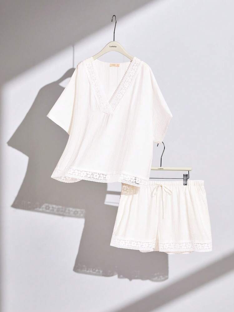 Plus Size Summer White Linen Wide-Leg Pants