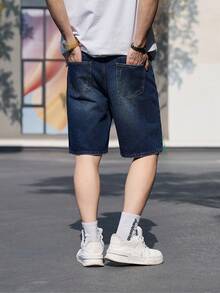 EGENSIO American Streetwear slitna denimshorts - Blå - Visa 2