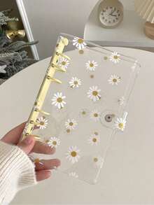 1 cái bìa sổ tay A6 hình hoa cúc dập nổi 3D, nhãn dán bong bóng, có thể tháo rời, đựng thẻ trong suốt, giấy thay thế, sổ nhật ký tự làm, album ảnh lưu niệm, đồ dùng văn phòng phẩm, đồ dùng học tập, quà tặng. - Nhiều màu - Xem 2