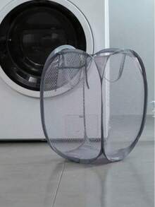 2pcs Large Capacity Pop-Up Laundry Hamper With Handles – Foldable Mesh Laundry Basket For Dirty Clothes Storage - Multicolor - View 2