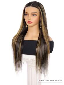 Long Straight Highlight All Ready Wig Pre Plucked Pre-Cut Lace Melting Lace 7x5 Glueless Closure Wig 100% Human Hair 9AM HAIR - SNatural/22 - View 5