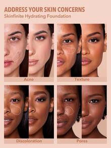 SHEGLAM Base De Maquillaje Hidratante Skinfinite-Wheat Flawless Dewy Foundation Cobertura Hidratante Corrector De Poros Invisible Sin Poros No Grasoso Base De Maquillaje LíQuida Suave Y Ligera Base De Maquillaje Para Navidad Y Marca Belleza Maquillaje Maquullaje CosméTica Para Mujeres NiñAs Perfecto Para Invierno Primavera Verano Ideal Para Y2K Elegante Moda Adecuado Para CumpleañOs DíA De La Madre Regalo Fiesta Listo Mejor Color - Wheat - Ver 4