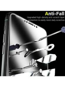 1 Piece Of 360 ° Full Coverage Privacy Screen Protector-Four-Way Privacy Protection, Super Tempered Glass, Strength Increased By 5 Times, Invisible Protection, Anti-Fingerprint, Easy To Install, Anti-Scratch, No Bubbles, Compatible With Mobile Phone Case, Anti-Peeping, Anti-Fingerprint And Anti-Drop, For IPhone 17 Pro Max/17 Pro/17 Air/17/16E/16 Pro Max/16 Pro/16 Plus/16/15 Pro Max/14 Pro Max/13/12/11/XS MAX/XR Plus Series - Black 360° Privacy - View 6