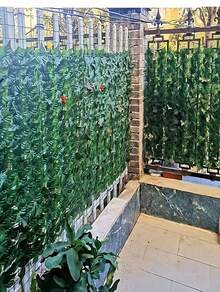 1 Piece Artificial Vine Privacy Screen Panel, Durable Plastic Green Screen Suitable For Yard, Balcony, Garden, Backyard Outdoor Decoration, Artificial Plant Home Decor, Artificial Plant Gardening - Multicolor - View 6