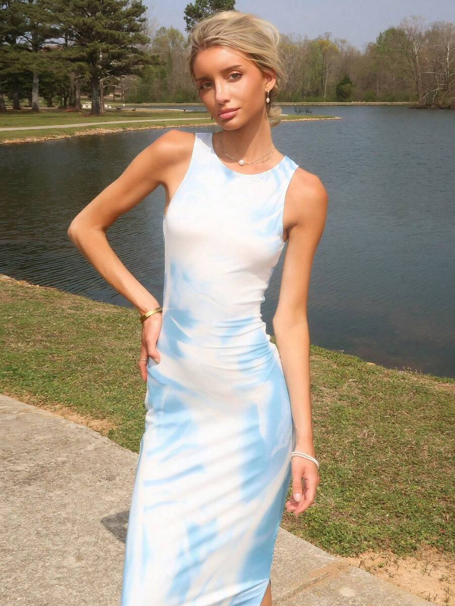 Sydney Algeri 身體熱度圖印花坦克長裙 - 彩色 - 查看 1