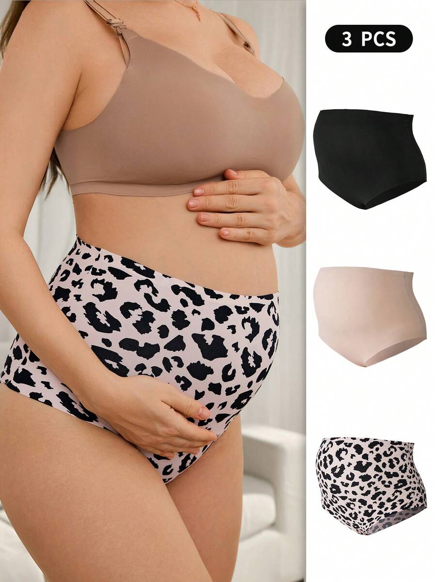 BloomMama 3pcs High Waist Seamless Maternity Underwear - Multicolor - View 1
