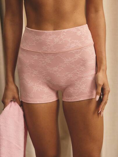 Aralina Quần short thể thao nữ Leisurewear Active có lớp lót toàn bộ và ren.