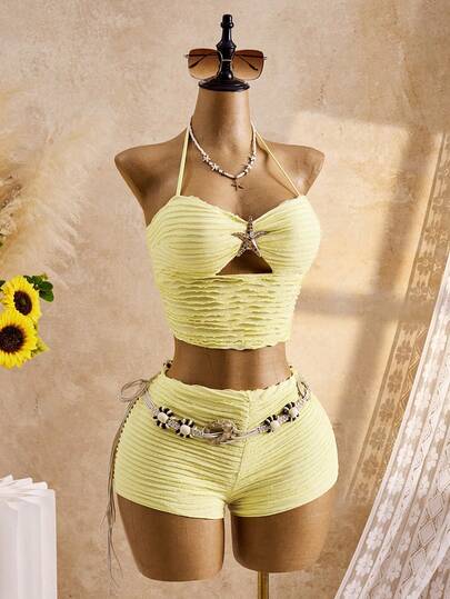Bellisia Áo tank top hai dây màu trơn dành cho nữ