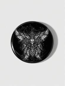 ROMWE 4 Y2k Sweet Cool Babes Retro Punk Personalized Fashion Dark Wind Gothic Two-Dimensional Bar Stamp Black/White/Red Thorns Stars Rattan Mo Hot Diamond Cross Wing Wings Skeleton Grimace Bat Moth Full Of Silver Pins Badge Brooch Hand Account Decoration Bag Pendant, Combination Set, Suitable For Sisters, Girlfriends, Couples, Friends, Girls, Daily Wear, Holiday Gifts - Multicolor-12 - View 11