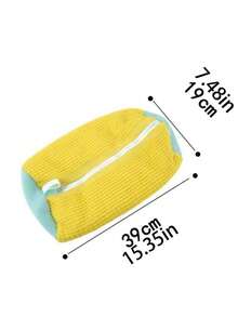 1/2 360° Shoe Washing Bag For All Shoe Types - A Protective Laundry Bag That Is Shape-Resistant, Machine Washable, Air Dryable, And Lined With Soft Fleece, Perfect For Sneakers And Casual Shoes. - Multicolor - View 2