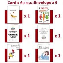 12pcs Funny Birthday Cards With Envelopes, Humorous Birthday Party Invitations, And Birthday Gift Decorations-Perfect For Gatherings With Family, Friends, And Coworkers - one-size - View 4
