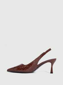 CUCCOO SZL Women's Fashion Versatile Elegant Pointed Toe Pumps - Rust Brown - View 5