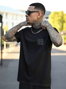 Devon Thys T-shirt décontracté pour hommes à col rond pour la commutation - Noir - Voir 6