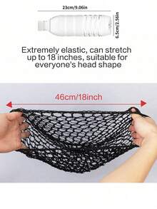 Women's Sleep Mesh Soft Rayon Knit Crochet Hair Net, Suitable For Long And Short Wavy Hair, Black, Can Be Used As A Hair Cover Or Accessory. Gift For Her/Gift For Him/Romantic Gift/Love Gift/Couple Gift/Valentine's Day Gift. - Black - View 6