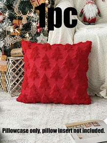 1/3pcs Christmas Throw Pillow Cover, Green, White, Red, Reusable Polyester Cushion Case For Living Room & Bedroom Decor, Zipper Closure (Pillow Core Not Included), Christmas Pillow Covers. - Multicolor - View 6
