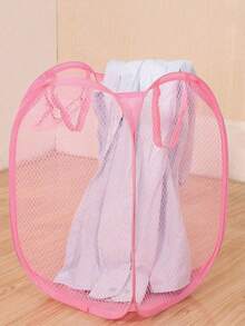 2pcs Large Capacity Pop-Up Laundry Hamper With Handles – Foldable Mesh Laundry Basket For Dirty Clothes Storage - Multicolor - View 5