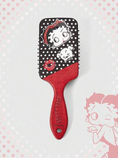 Betty Boop | ROMWE Tema Betty, peine con cojín de aire con estampado de mujer linda, peine para masajear el cuero cabelludo y alisar el peinado
