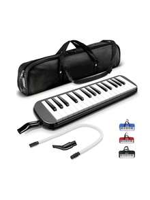 32-Key Harmonica With Mouthpiece, Air Piano Keyboard Instrument, Comes With A Carrying Case. - Multicolor - View 2