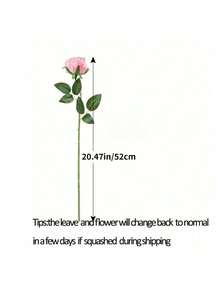 Bó hoa hồng nhân tạo 26 bông màu hồng, hoa giả dùng trang trí phòng cưới, phòng ngủ, nhà cửa, có đèn dây, lý tưởng cho bó hoa cưới và hoa cầm tay. - Hồng - Xem 2