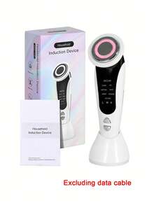 JMMO 7-Color LED Handheld Beauty Device, 400 MAh Facial And Neck Massager, Constant Temperature Vibration, Three Level Adjustment, Ergonomic Design, Preferred For Home Beauty, Ideal Gift For Family And Friends(Data Cable Not Included). - Multicolor - View 5