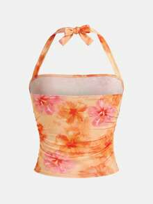 SHEIN Girlism Áo crop top ôm dáng, không dây vai, nhún bèo, có nơ, thích hợp cho bé gái tuổi teen mùa xuân hè, phong cách đường phố, dễ phối đồ, thường ngày, năng động, phù hợp cho kỳ nghỉ hè. - Nhiều màu - Xem 2