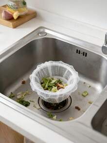 30/100/300/500/1000/1500PCS Easy To Clean Fit All Drains Durable Polyester Mesh Trap Waste Fine Mesh Design Space Saving Disposable Kitchen Sink Strainer Bags For Home Chefs Christmas Kitchen Gift Must Have Kitchen Accessories - Multicolor - View 3