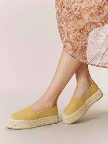 Styleloop Bohemian American Western Vintage Slouchy Flats, Music Festival Christmas Party Versatile Shoes - Canvas shallow camel - View 4