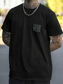 Devon Thys T-shirt décontracté pour hommes à col rond pour la commutation - Noir - Voir 3
