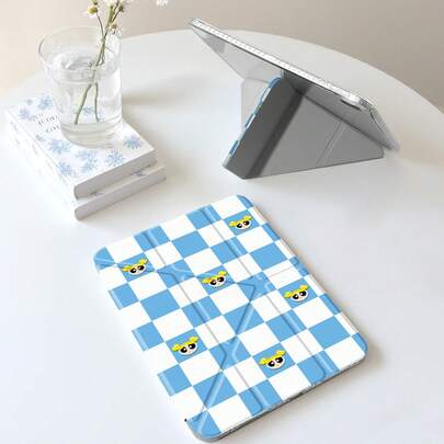 THE POWERPUFF GIRLS X SHEIN Cute Cartoon Case, Compatible With IPad (A16) 11 Inch 11th Generation 2025, 10th Generation, Pro 2020 11inch, 7/8/9th,Galaxy Tab S6 Lite 10.4 Inch,High-End Texture,Features A 3+Y Folding , Auto Wake/Sleep Function, And A Built-In Pencil Holder, Shockproof And Fashionable Pad Case