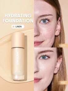 SHEGLAM Skinfinite Hydrating Foundation-Linen Long Lasting Full Cover Non-Fading Flawless Foundation Hydrating Full Coverage Invisible Pore Concealer Non-Fading Long Lasting Poreless Flawless Non-Greasy Liquid Foundation Weightless Soft Foundation Brand Beauty Makeup Face Paint Cosmetic For Women Girls Perfect For Spring Summer Ideal For Y2K Fancy Fashion Suitable For Birthday Mother'S Day Gift Rave Party Ready Best Color - Linen - View 1