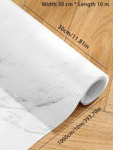 This Is A Marble Patterned Storage Mat That Can Be Used As A Non Stick Drawer Mat, Anti Slip Refrigerator Mat, Eva Waterproof Refrigerator Mat, Cabinet Mat, And Simple Dining Mat. (11.81 Inches * 39.37 Inches~78.74 Inches) - Marble - View 7