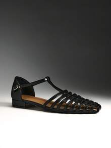 Solezae Women's Comfortable Fisherman Flats, Suitable For Spring/Summer Everyday Wear - Black - View 5