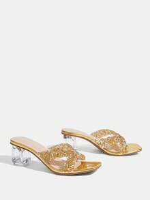 CUCCOO TILAWA Sandalias con tacón para mujer - Dorado - Ver 4