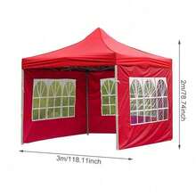 1 Piece Of Cold Proof Transparent Sunshade Tarpaulin, Outdoor Four Legged Umbrella Fence Tent. The Product Only Includes The Surrounding Fabric Of The Tent And Does Not Include The Top And Bracket. - Roman Window-3M - View 5