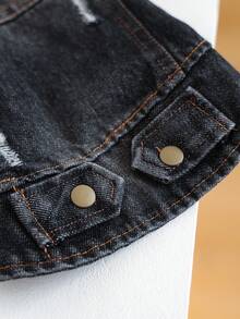 PETSIN 1 chiếc áo vest cổ điển màu đen cho thú cưng (mèo/chó), có dây rút và lỗ xỏ, được làm từ chất liệu áo khoác nhỏ mát mẻ kiểu cổ điển dành cho chó. - màu đen - Xem 8