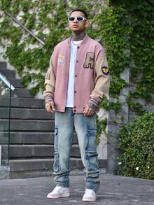 Devon Thys 男士休闲简约多口袋牛仔裤，适合日常穿着 - 淺色水洗藍 - 查看 1