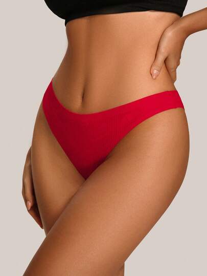 Barelissa Red Deer Heart Jacquard Seamless Women Panties