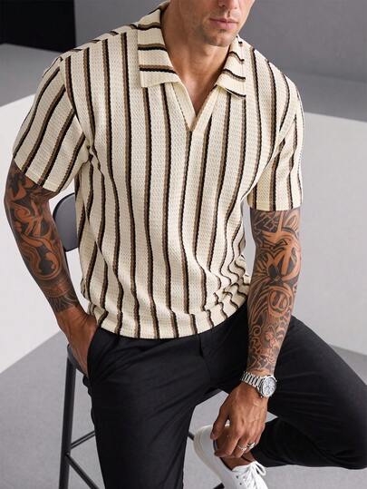 Manfinity Homme Stylish Men's Regular Sleeve Short-Sleeved Polo Shirt, Button Front, Bohemian Pattern; Men's Solid Color Knit Half-Zip Mesh Textured Short-Sleeved Polo Shirt; Men's Knitwear; Men's Crochet Shirt; Men's Vintage Shirt; MerlaDesigns Unisex Multi-Color Shirt; Summer Shirt; Crochet Check Shirt; Colorful Check Crochet Shirt; Men's Crochet Shirt; Rainbow Shirt.Men Old Money,Daily Leisure, Weekend Trips, Outdoor Activities, Travel Expeditions, Relaxed Work Environments Or Semi-Formal Occasions, Boyfriend/Husband Gift, Anniversary /Birthday Gift Party Summer Vacation Holiday,Wedding,Spring To Summer,Easter,Y2k,Vintage,Mens Stylish Striped Knit Polo Shirt Short Sleeve V Neck Casual Comfy Top,Design Shirts For Men,Vintage Shirts For Men,Shirt For Man,Men S Shirt