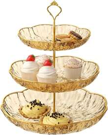 Giá đựng bánh cupcake 3 tầng, giá đỡ tròn nhiều tầng bằng nhựa, khay trưng bày bánh ngọt mini, trái cây, bánh quy, món tráng miệng cho tiệc trà, đám cưới, sinh nhật, màu xanh lá cây. - Nhiều màu - Xem 2