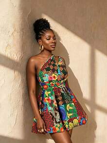 VaVaBold Women's Casual Vacation All-Over Print Backless Sleeveless Dress - Multicolor - View 6