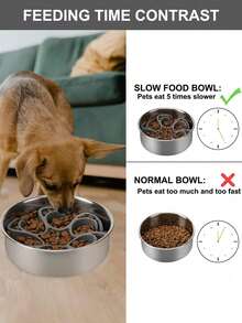 Tazón lento para perros de silicona con espiral, inserto para alimentador que ralentiza la ingesta para perros de raza grande, mediana y pequeña, perfecto para usar con tazones de perro de acero inoxidable, vidrio o cerámica - Gris - Ver 6