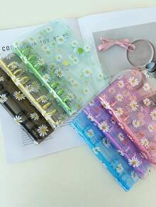 1 cái bìa sổ tay A6 hình hoa cúc dập nổi 3D, nhãn dán bong bóng, có thể tháo rời, đựng thẻ trong suốt, giấy thay thế, sổ nhật ký tự làm, album ảnh lưu niệm, đồ dùng văn phòng phẩm, đồ dùng học tập, quà tặng. - Nhiều màu - Xem 10