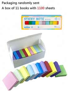 Notas adhesivas de colores mixtos, notas removibles y creativas para la oficina y la escuela, pestañas multifuncionales, útiles escolares - Multicolor - Ver 8