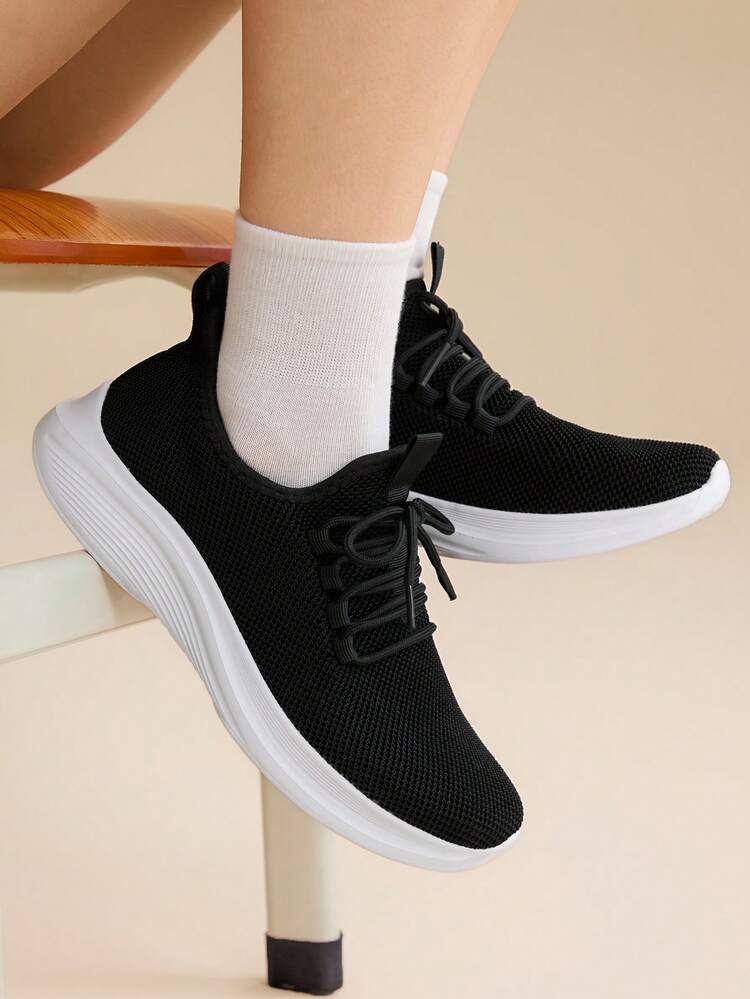 CUCCOO EASI Cloud Soft Sole, Women's Integrated Running Shoes, Breathable Mesh Skipping Rope Sneakers, Light Walking Shoes, Walking On The Feet, Soft Elastic Running Shoes, Women's Breathable Sneakers, Gym Training Jogging Shoes, Fashionable Light-Colored, Integrated Street Jogging, Retro Casual Style