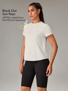 OutZeal SunProof UPF50+ Cooling Sun Protection Tee Women Loose Fit - White - View 3