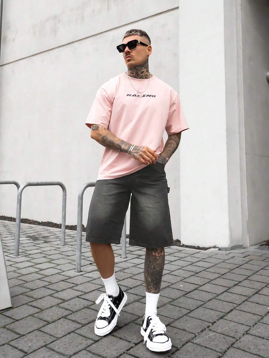 Artur Kramer 男士宽松牛仔短裤，Emo 风格