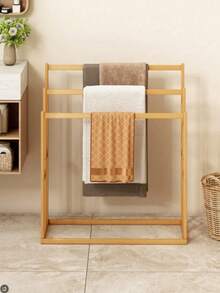 1 Pieza Toallero de Tres Capas Moderno y Sencillo, Toallero de Baño Independiente - Toallero de Suelo Resistente para Baño & Piscina, Estante de Almacenamiento Multifuncional Ahorrador de Espacio, Adecuado para Uso Interior/Exterior, Estante de Almacenamiento Fácil de Instalar, - Multicolor - Ver 3