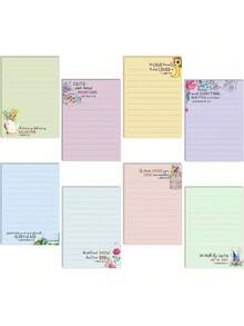 2/4/8PCS Random Style Christian Theme Sticky Notes Set Inspirational Floral Pattern Bible Verse Memo Pad Self Adhesive For Journaling Diary Checklist Schedule Planner - Multicolor - View 3