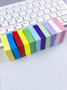 Notas adhesivas de colores mixtos, notas removibles y creativas para la oficina y la escuela, pestañas multifuncionales, útiles escolares - Multicolor - Ver 7
