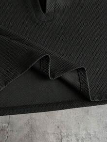 AXEPEAK Men's Metal Letter Casual Tank Top - Black - View 8